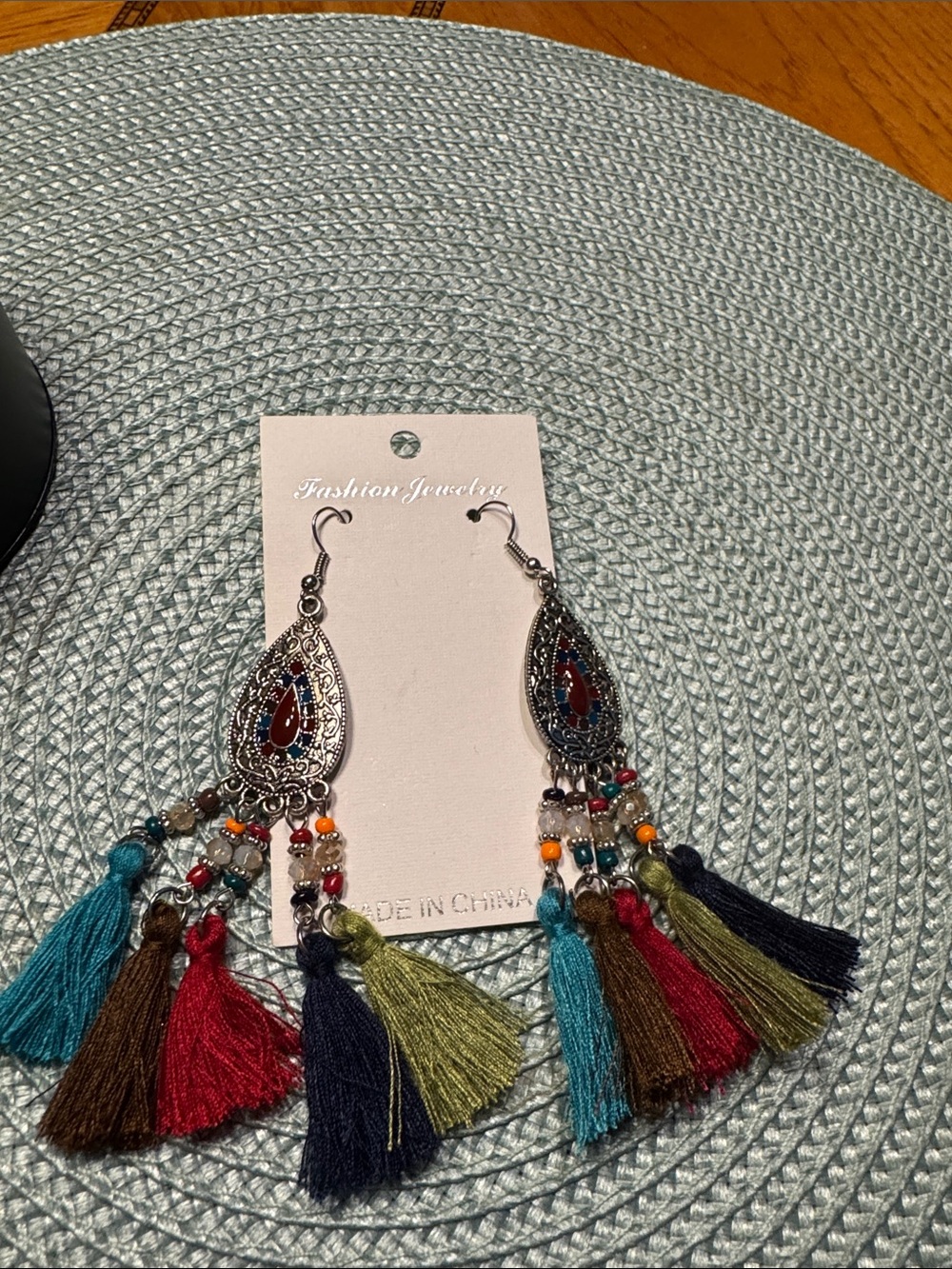 Fashion Jewelry Multicolor Tassel Teardrop Earrings